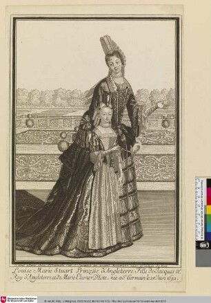 Louise Marie Stuart Princeße d'Angleterre Fille de Jacques II.e Roy d'Angleterre et de Marie Eleonor D'Este