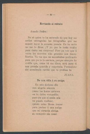 De una niña á su amiga