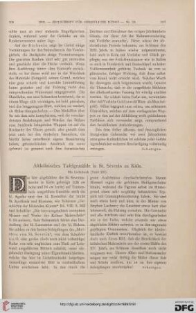 Altkölnisches Tafelgemälde in St. Severin zu Köln