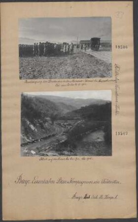 Besichtigung der Strecke durch den kommandierenden General des Karpathenkorps (Feldbahn Leondina-Luhi)