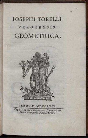 Iosephi Torelli Geometrica