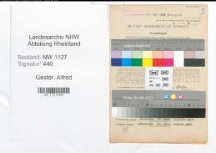 Entnazifizierung Alfred Gester , geb. 26.08.1897 (Strassenmeister)