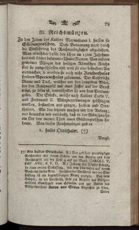 III. Reichsmünzen.