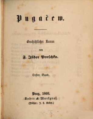 Pugačew : geschichtlicher Roman, 1