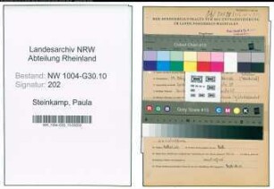 Entnazifizierung Paula Steinkamp , geb. 17.03.1917 ()