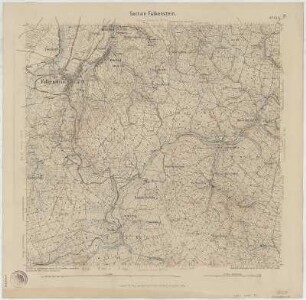 Section Falkenstein aus: Topographische Karte (Äquidistantenkarte) Sachsen