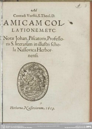 Ad Conradi Vorstii, S. Theol. D. amicam collationem, etc. notae