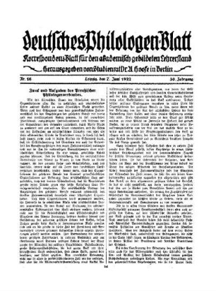 Zweck und Aufgaben des Preußischen Philologenverbandes