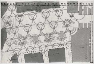 Ideenwettbewerb Neugestaltung des Rathausmarkts (nicht realisiert) – Lageplan. Hamburg
