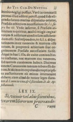 Lex IX.