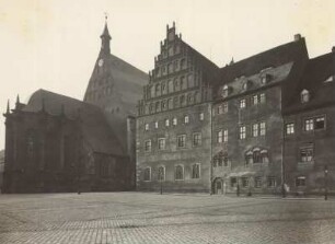 Untermarkt : Freiberg, Untermarkt, Blick auf Dom und Stadt- und Bergbaumuseum