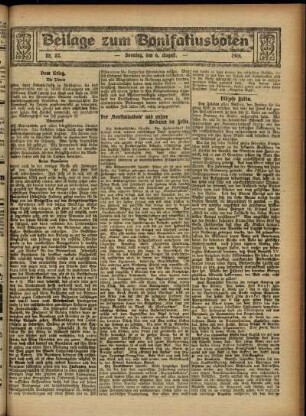 Zweite Ausgabe vom Sonntag, den 06. August 1916.