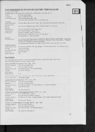 Fachbereich Evangelische Theologie