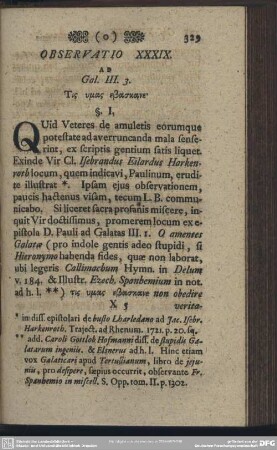 Observatio XXXIX. Ad Gal. III. 3.