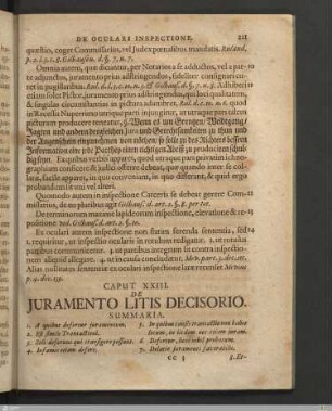 Caput XXIII. De Juramento litis decisorio.