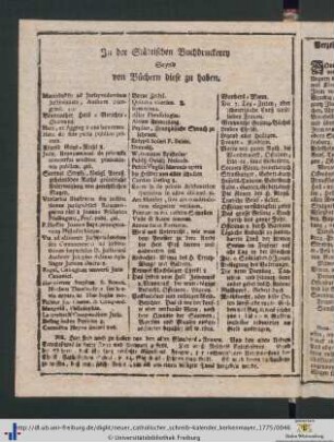 In der Städtischen Buchdruckerey Seynd Von Büchern diese zu haben.