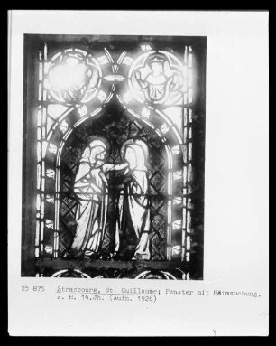 Fenster mit der Geburts- und Leidensgeschichte Christi, Bildfeld: Heimsuchung