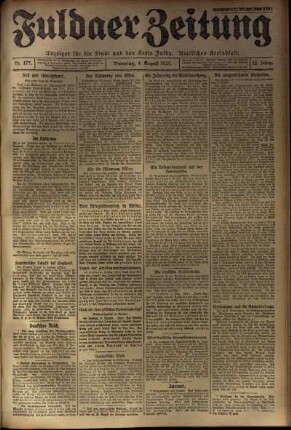 Ausgabe vom Dienstag, den 04. August 1925.