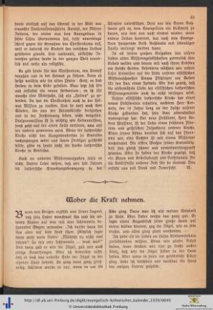 Woher die Kraft nehmen.