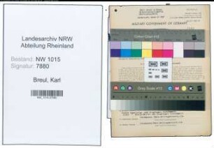 Entnazifizierung Karl Breul , geb. 19.09.1901 (Kaufmann)