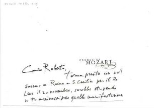Brief an Roberto Benigni : 09.2011