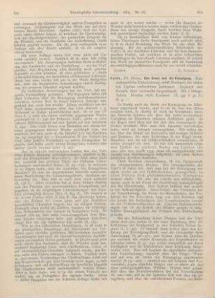622-624 [Rezension] Fulda, Herm., Das Kreuz und die Kreuzigung. Eine antiquarische Untersuchung, nebst Nachweis der vielen seit Lipsius verbreiteten Irrthümer. Zugleich vier Excurse über verwandte Gegenstände