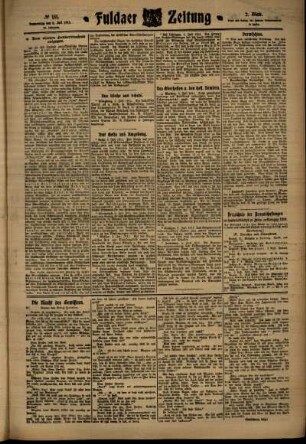 Zweite Ausgabe vom Donnerstag, den 06. Juli 1911.