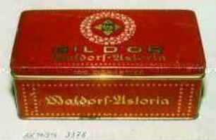 Blechdose für 100 Stück Zigaretten "GILD' OR Waldorf-Astoria"