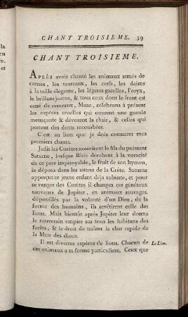 Chant Troisieme.
