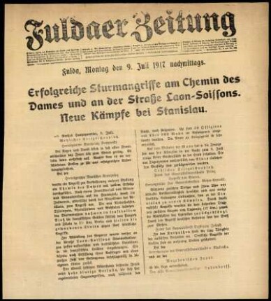 Ausgabe vom Montag, den 09. Juli 1917.