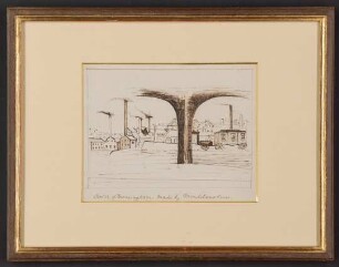 [Birmingham, Industriesilhouette, 1. Fassung] : Sketch of Birmingham