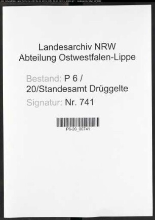 Sterberegister Standesamt Drüggelte