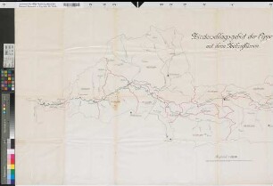 Lippe Niederschlagsgebiet 1909 1 : 100 000 79 x 180 Druck KSA Nr. 1387