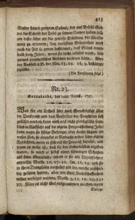 Nr. 23. Sonnabends, den 19ten August, 1797.