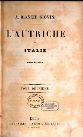 L'Autriche en Italie, 2