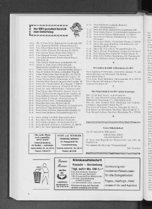 Die Mitgliedschaft im EBV haben beantragt: