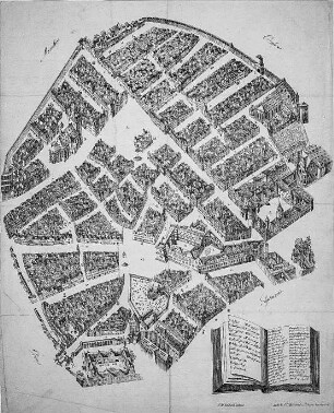 Perspectivischer Plan von Dresden-Altstadt
