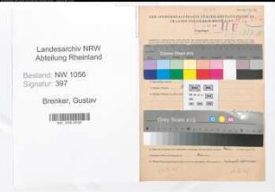 Entnazifizierung Gustav Brenker , geb. 16.03.1897 (Lehrer)