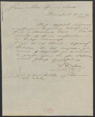Brief an B. Schott's Söhne : 28.07.1830
