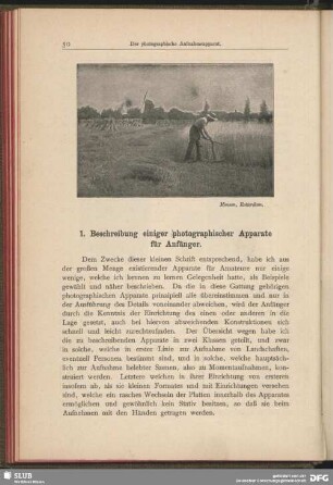 1. Beschreibung einiger photographischer Apparate für Anfänger
