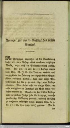Vorwort zur vierten Auflage des ersten Bandes