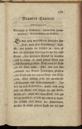 Neuntes Capittel. Aufenthalt in Amsterdam. Unerwartete Zusammenkunft. Bekanntschaften im Gasthofe.