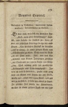 Neuntes Capittel. Aufenthalt in Amsterdam. Unerwartete Zusammenkunft. Bekanntschaften im Gasthofe.