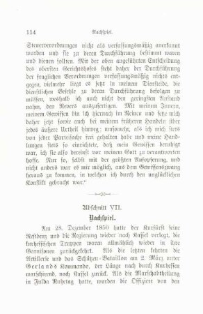Abschnitt VII [i.e. VI]. Nachspiel.