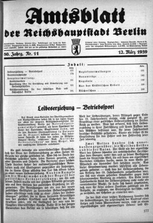 1939,11: Nr. 11, 12. März 1939