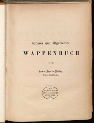 Bd. 6, Abth. 1, Teil 3: J. Siebmacher's großes und allgemeines Wappenbuch. Bd. 6, Abth. 1. Abgestorbener Bayerischer Adel. Teil 3