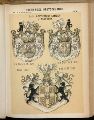 Taf. 2. Grfn. Aspremont-Lynden. - u. Reckheim. - Ältere Linie.