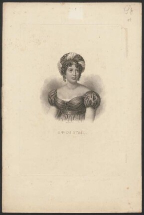 [Bildnis Anne Louise Germaine de Staël-Holstein] : Mme de Staël