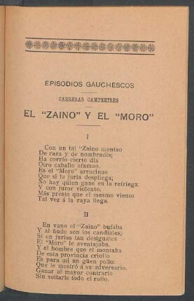 Episodios gauchescos : Carreras campestres