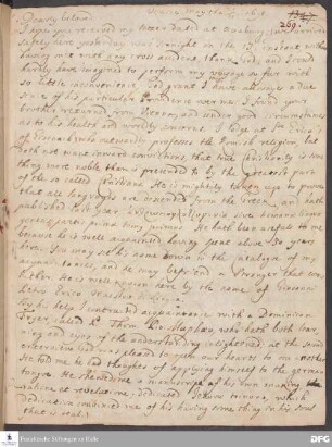Brief von Heinrich Wilhelm Ludolf an August Hermann Francke.